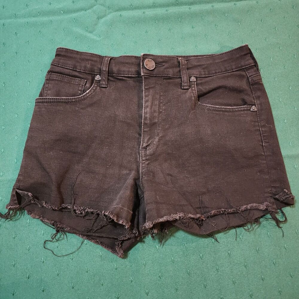 KUT from the Kloth Women's Size 4 Black Jeans Shorts Distressed High Rise